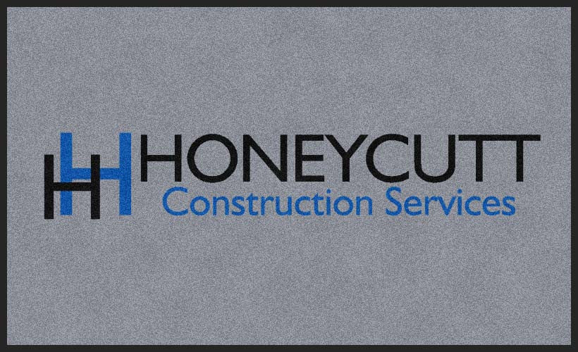 HONEYCUTT CONSTRUCTION SERVICES 3 X 5 Rubber Backed Carpeted HD - The Personalized Doormats Company