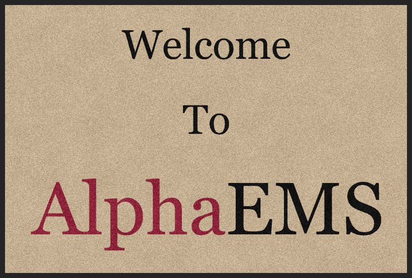 Alpha EMS 4 X 6 Rubber Backed Carpeted HD - The Personalized Doormats Company