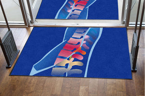 Holman Chiropractic 4 x 6 Rubber Backed Carpeted HD - The Personalized Doormats Company