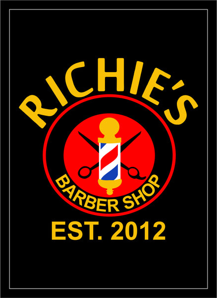 Richies barber shop §-2.92 X 4 Luxury Berber Inlay-The Personalized Doormats Company