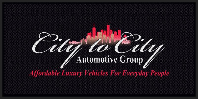 City To City Automotive Group 4 X 8 Rubber Scraper - The Personalized Doormats Company