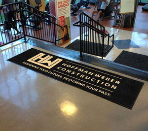 Hoffman Weber Construction 3 X 10 Rubber Backed Carpeted HD - The Personalized Doormats Company