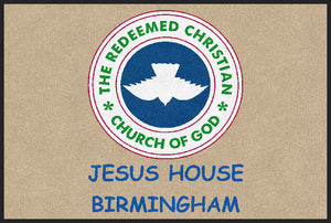 Jesus House 4 x 6 Custom Plush 30 HD - The Personalized Doormats Company