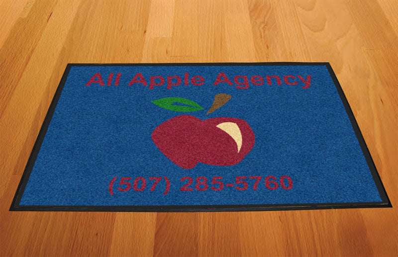 AllApple 2 X 3 Rubber Backed Carpeted HD - The Personalized Doormats Company