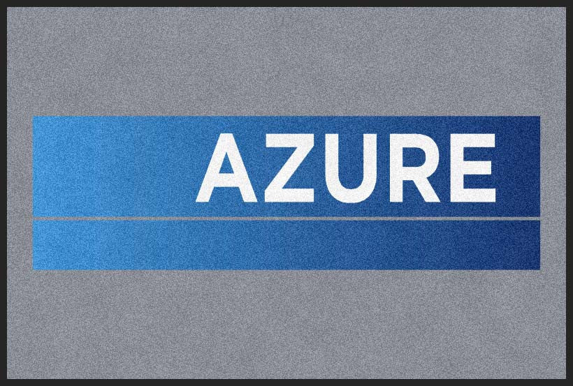 AZURE 4 X 6 Rubber Backed Carpeted HD - The Personalized Doormats Company
