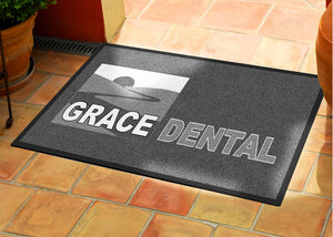 Grace Dental Door Mat 2 x 3 Rubber Backed Carpeted - The Personalized Doormats Company