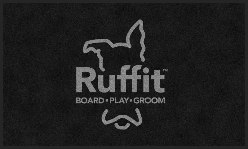 CityVet (gray logo) Ruffit Logo 3 X 5 Rubber Backed Carpeted - The Personalized Doormats Company