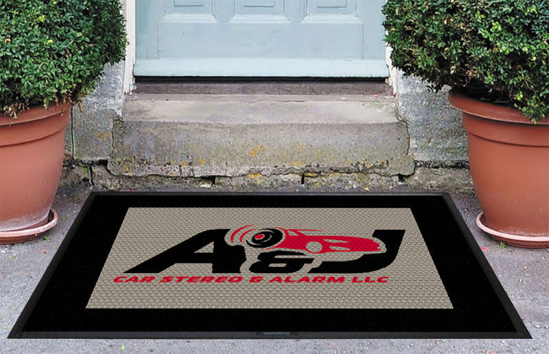 A and J car stereo 3 X 4 Rubber Scraper - The Personalized Doormats Company