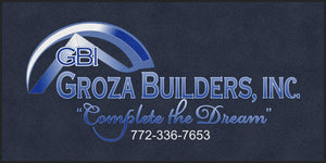 Groza Builders 5 X 10 Rubber Backed Carpeted HD - The Personalized Doormats Company