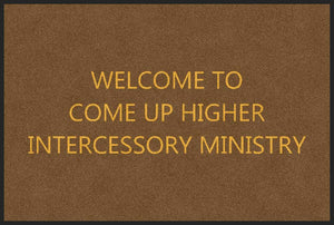 HIGHER INTERCESSORY MINISTRY 2 X 3 Rubber Backed Carpeted HD - The Personalized Doormats Company