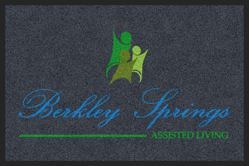 Berkley Springs Assisted Living 1 2 X 3 Rubber Backed Carpeted HD - The Personalized Doormats Company
