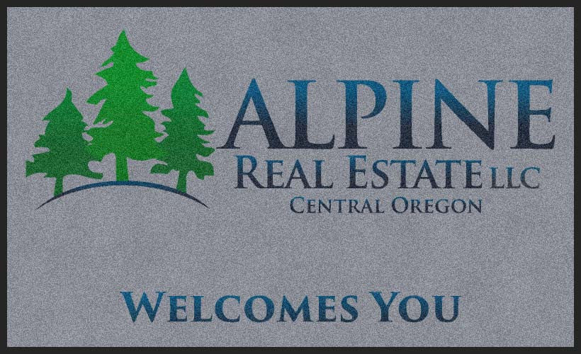 Alpine Real Estate 3 X 5 Rubber Backed Carpeted HD - The Personalized Doormats Company