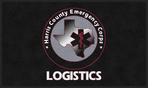 HCEC Logistics 3 x 5 Rubber Backed Carpeted HD - The Personalized Doormats Company