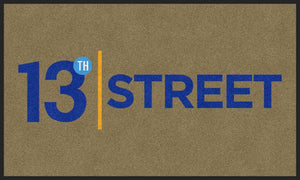 13th street 3 X 5 Rubber Backed Carpeted HD - The Personalized Doormats Company