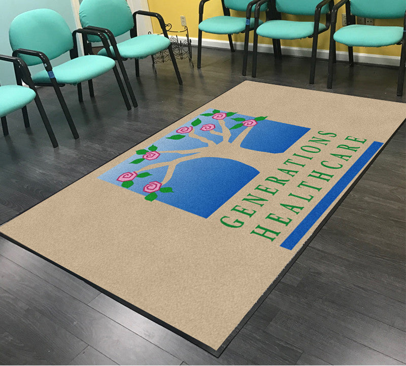 Heritage Park Nursing Center 5' x 8' Rubber Backed Carpeted HD - The Personalized Doormats Company