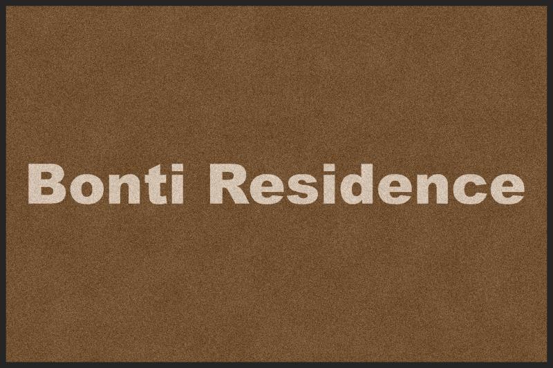 Bonti Residence 4 X 6 Rubber Backed Carpeted HD - The Personalized Doormats Company