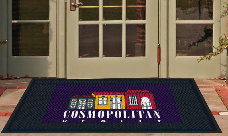 Cosmopolitan Realty 4 X 6 Rubber Scraper - The Personalized Doormats Company