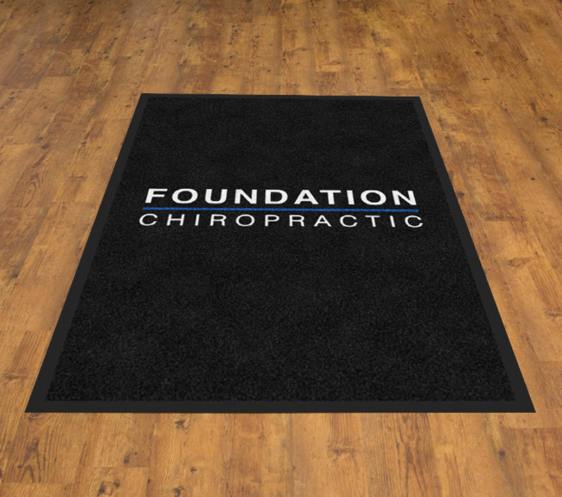 Foundation Chiropractic 2 X 3 Rubber Backed Carpeted HD - The Personalized Doormats Company