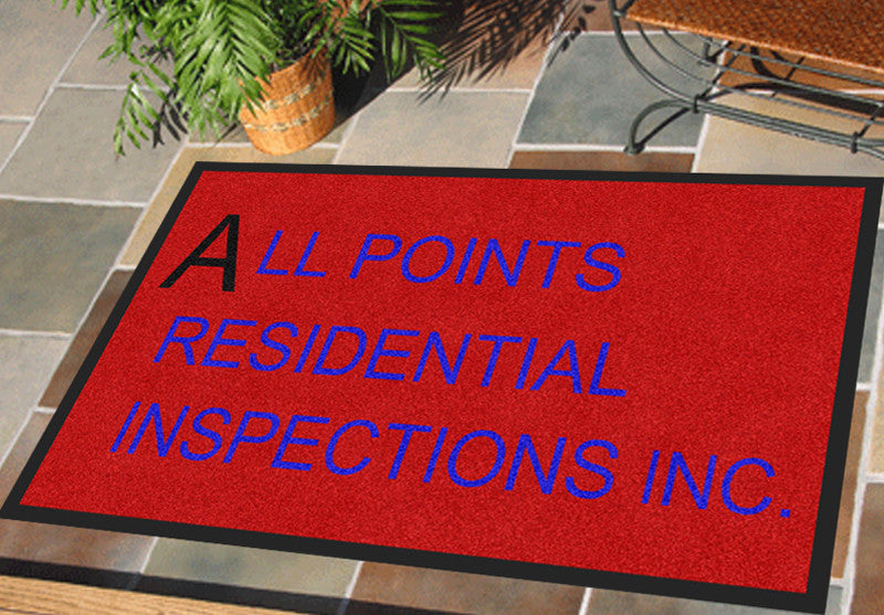 All Points Residential Inspections Inc 2 X 3 Rubber Backed Carpeted - The Personalized Doormats Company