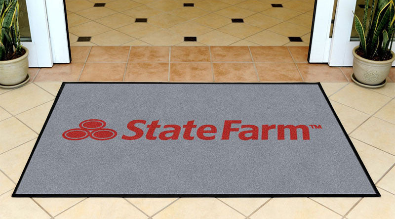 Joe_SF_Silver color mat 3x5 3 X 5 Rubber Backed Carpeted HD - The Personalized Doormats Company