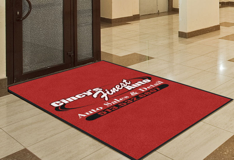 Cincy's Finest Auto 4 X 7 Rubber Backed Carpeted HD - The Personalized Doormats Company