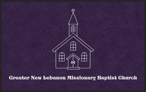 Greater New Lebanon Missionary Baptists 5 X 8 Rubber Backed Carpeted HD - The Personalized Doormats Company